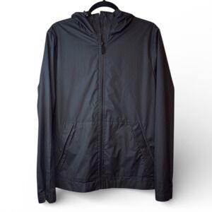 ✨Hunter Original Black Lightweight Hooded Zip Down Rain Coat Jacket Men's Small